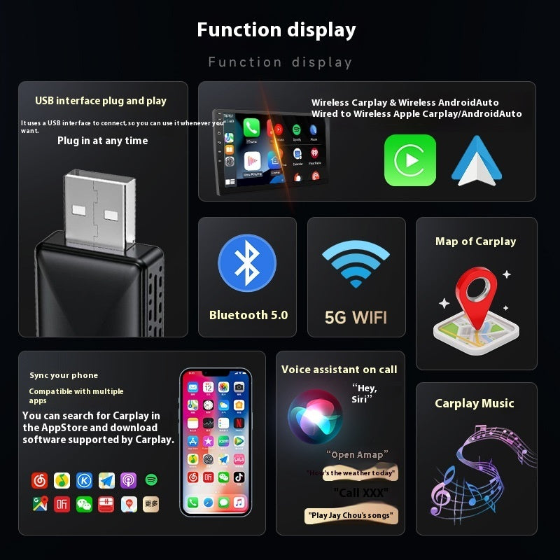 Carplay USB Module Carplay Sans Fil